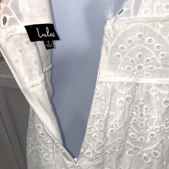 Lulu's Splendid White Eyelet Lace Maxi Dress Size Small New With Tags MSRP $89 - Picture 9 of 17